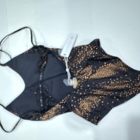 PilyQ Gold Star Metallic Farrah Swimsuit - Size S‎ - New With Tags. - Picture 9 of 15